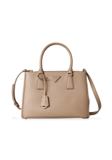 SMALL SAFFIANO LUX DOUBLE ZIP GALLERIA SATCHEL