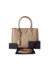 SMALL SAFFIANO LUX DOUBLE ZIP GALLERIA SATCHEL