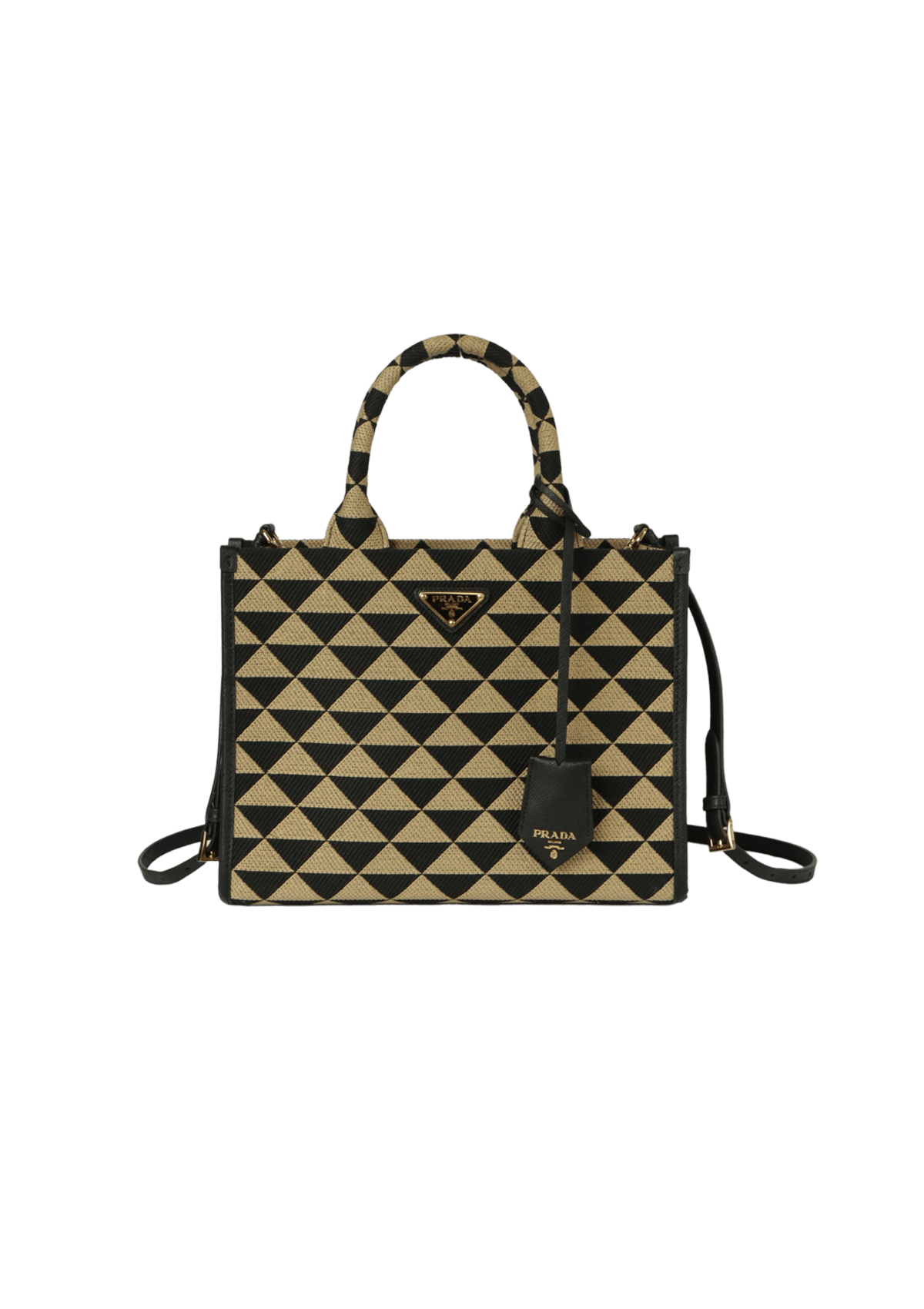 BOLSA PRADA SMALL SYMBOLE JACQUARD TOTE BEGE ORIGINAL – Gringa