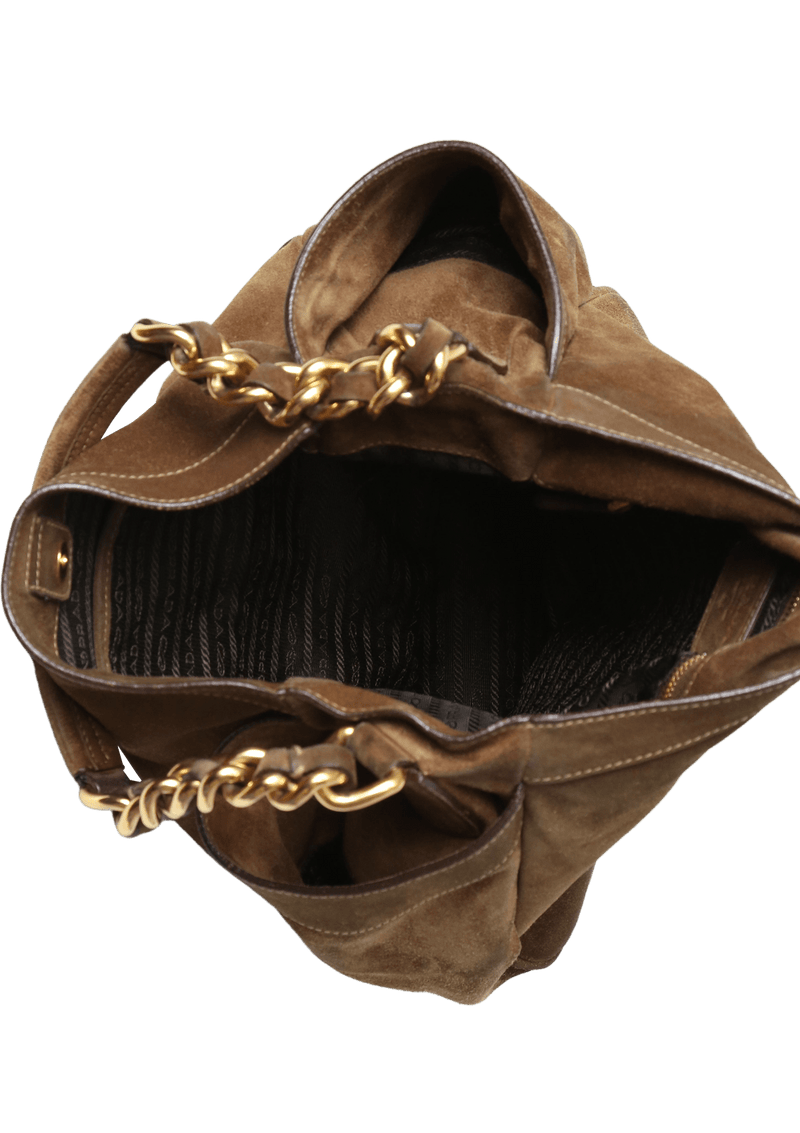 SUEDE SIDE POCKET HOBO