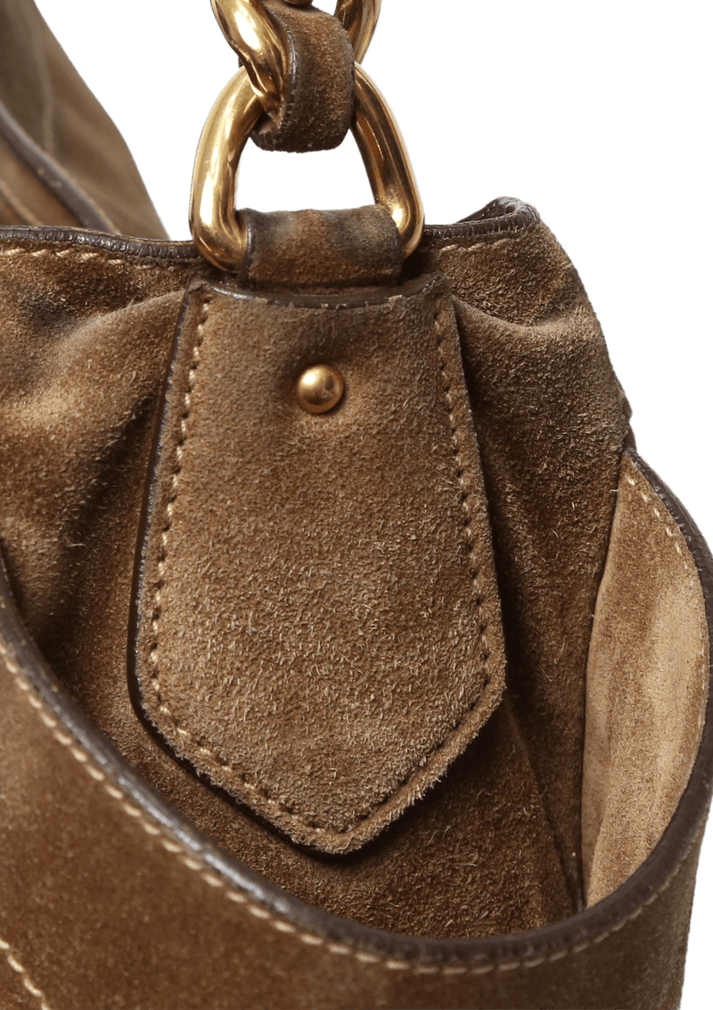 SUEDE SIDE POCKET HOBO