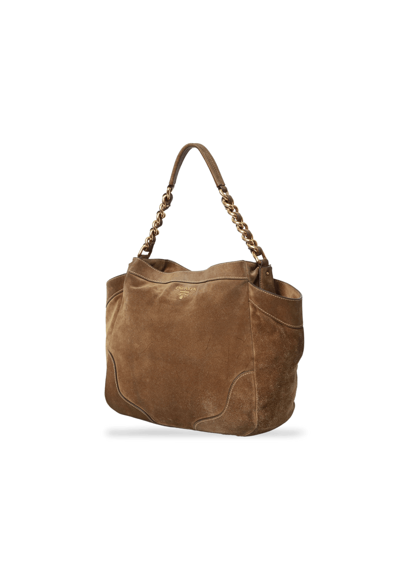 SUEDE SIDE POCKET HOBO