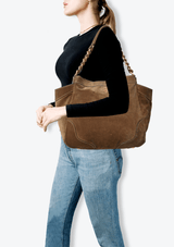 SUEDE SIDE POCKET HOBO