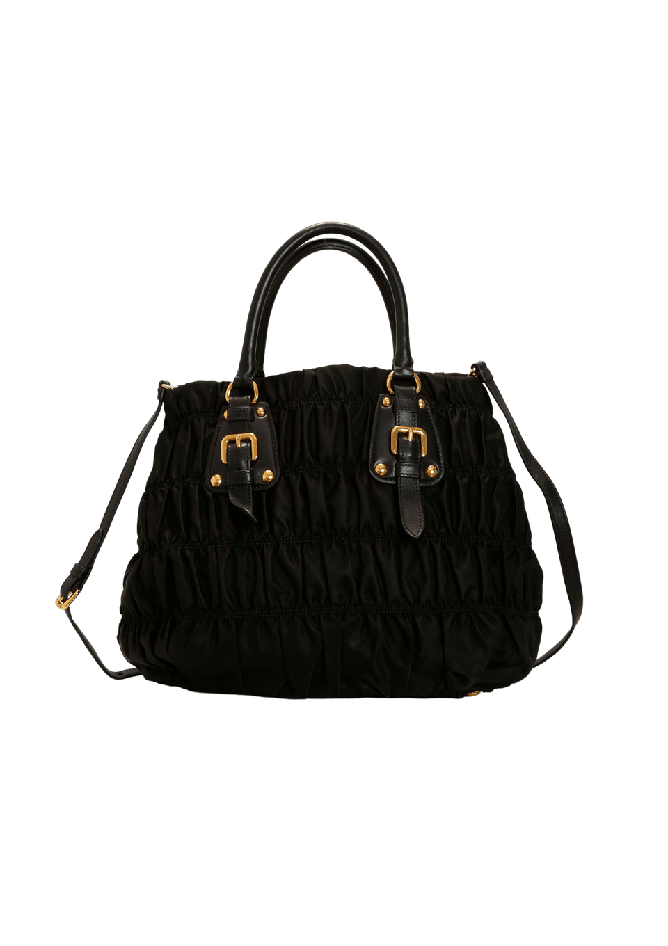 BOLSA PRADA TESSUTO GAUFRE SATCHEL BAG PRETO ORIGINAL – Gringa