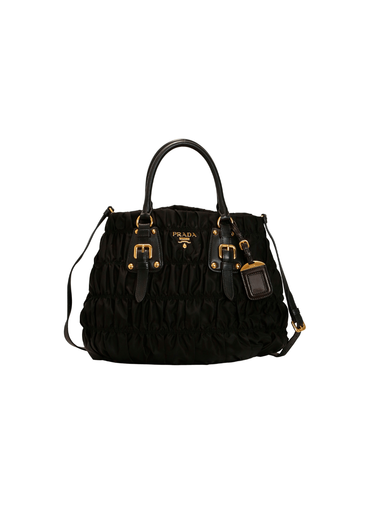 BOLSA PRADA TESSUTO GAUFRE SATCHEL BAG PRETO ORIGINAL – Gringa