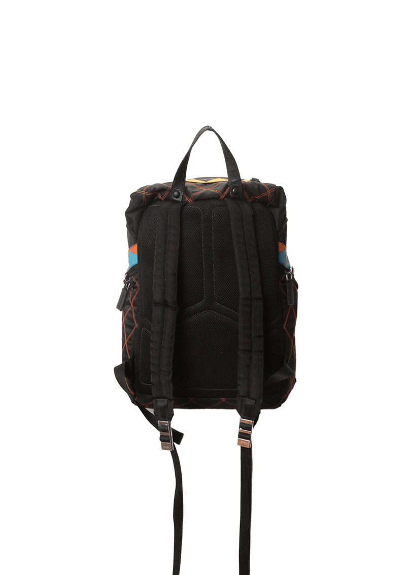 TESSUTO IMPUNTURATO DOUBLE BUCKLE BACKPACK