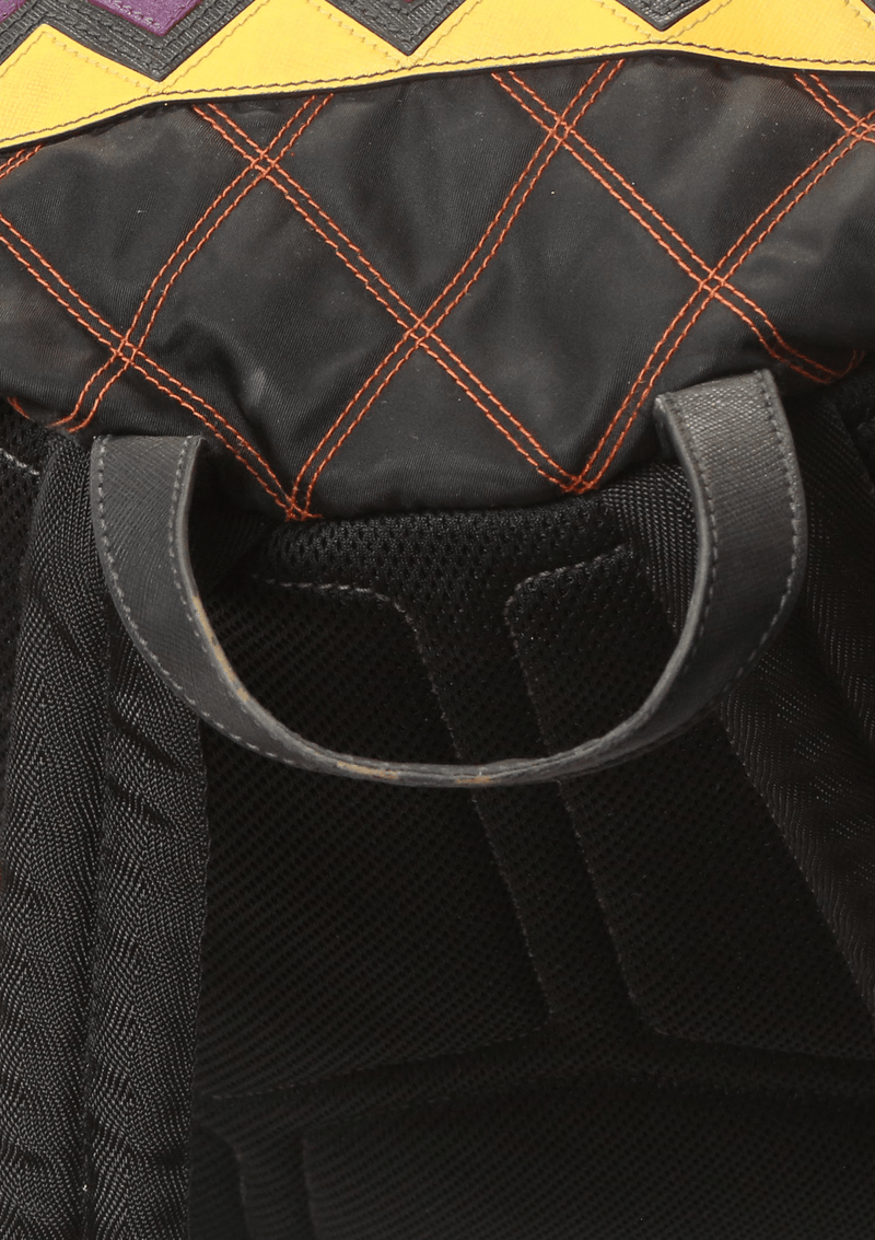 TESSUTO IMPUNTURATO DOUBLE BUCKLE BACKPACK