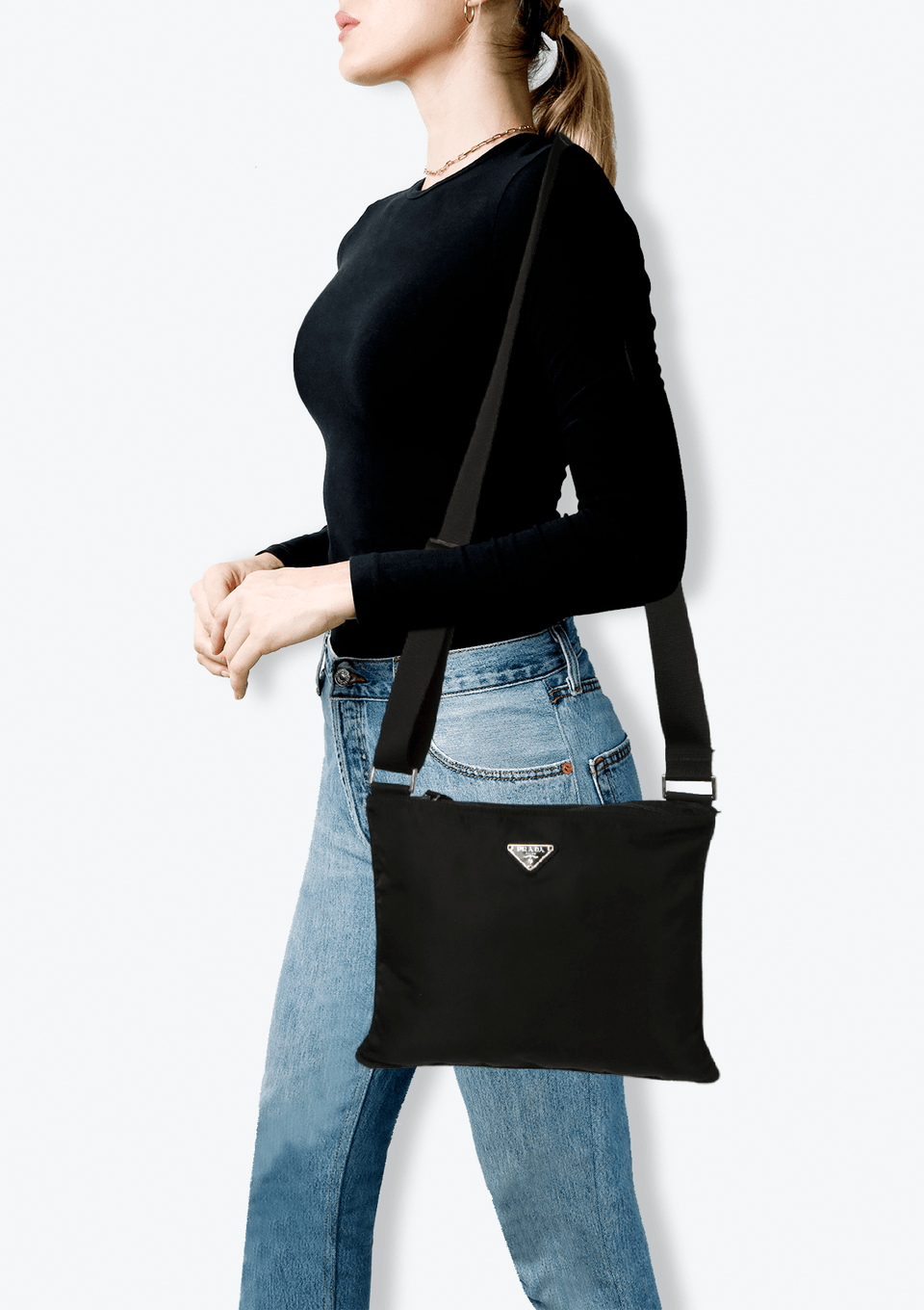 バッグ 00s Prada Tessuto Nylon Messenger Bag BOLSA PRADA TESSUTO MESSENGER BAG PRETO ORIGINAL – Gringa