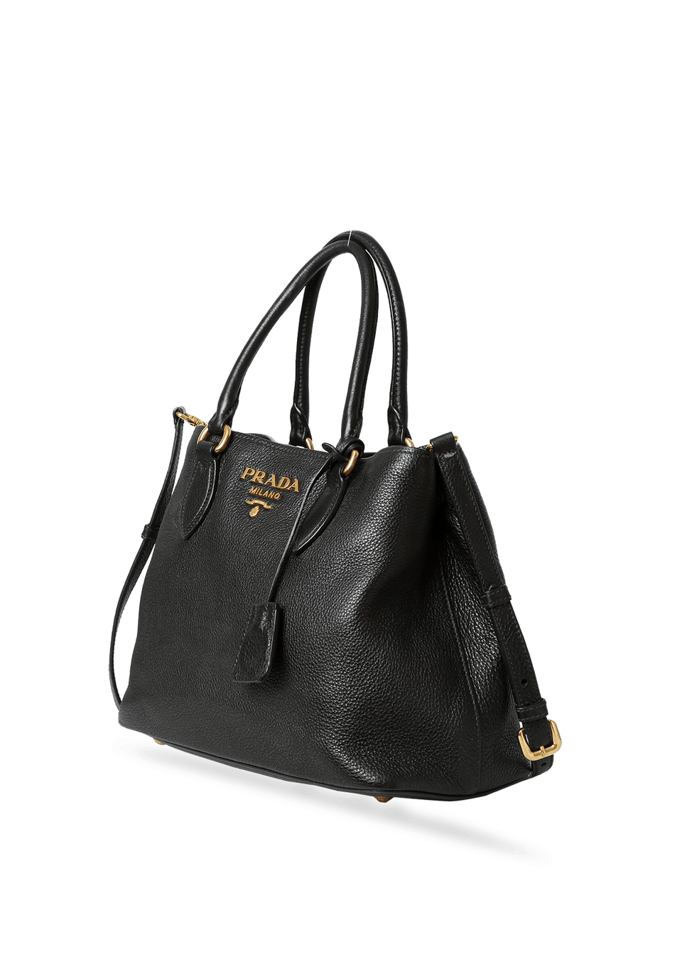 BOLSA PRADA VITELLO DAINO OPEN TOTE PRETA – Gringa