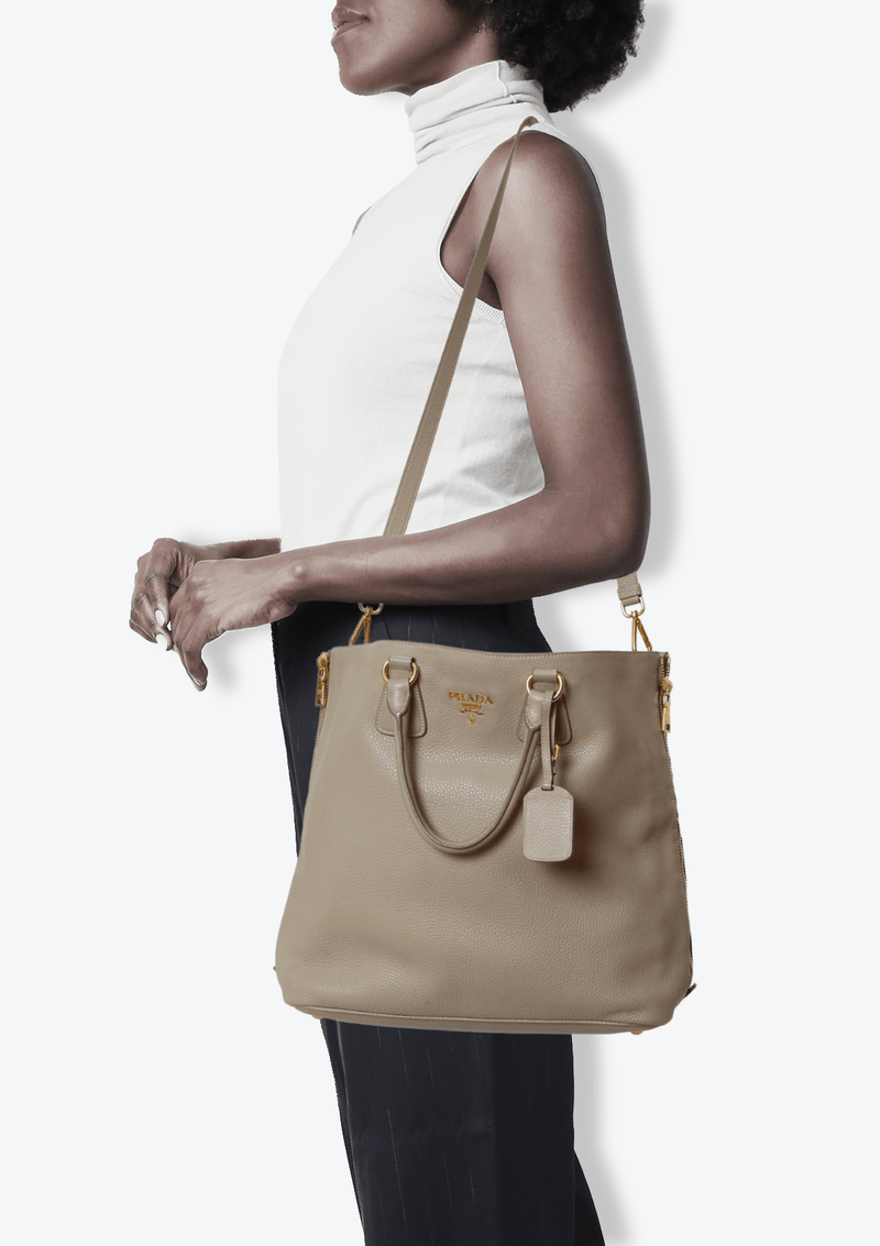 VITELLO DAINO SHOPPER ZIP