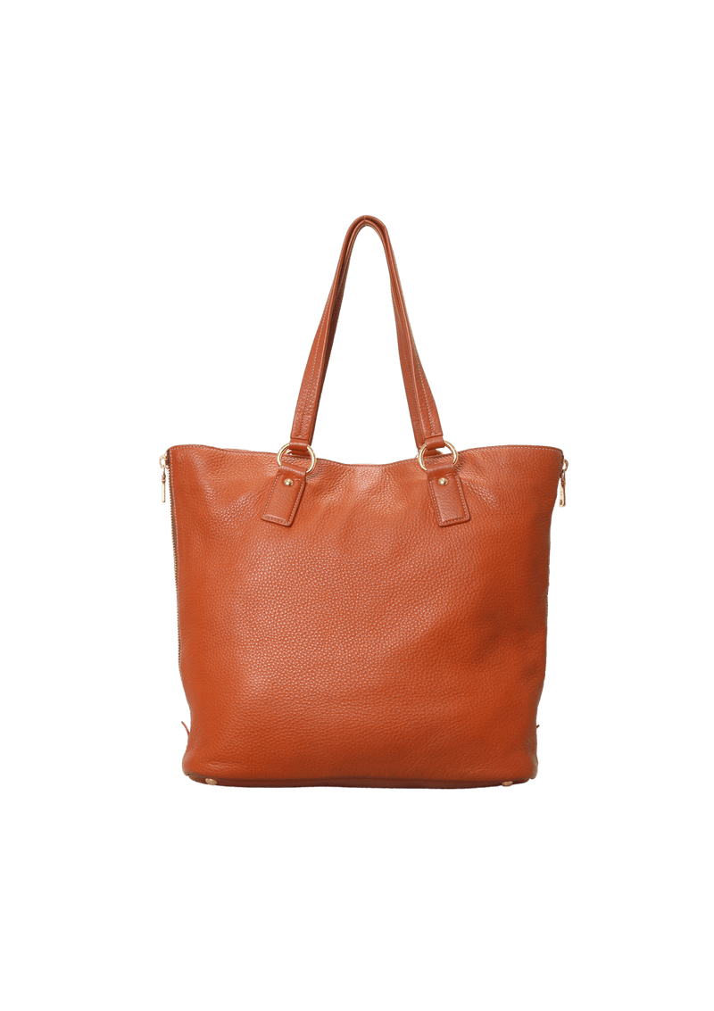 VITELLO DAINO ZIP SHOPPER TOTE