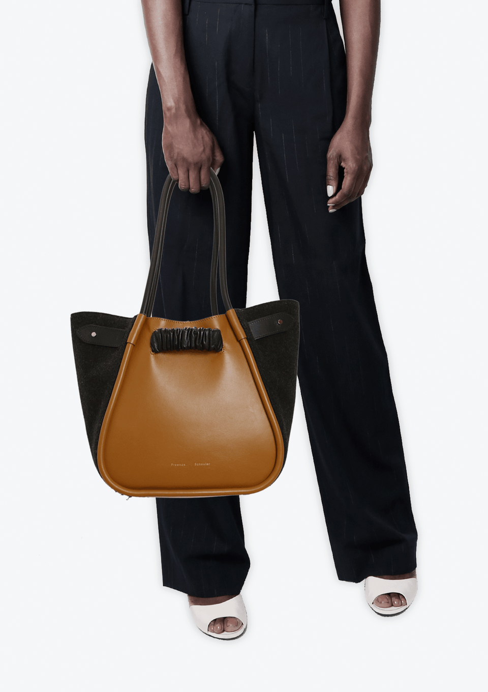 LARGE FELTED RUCHED TOTE