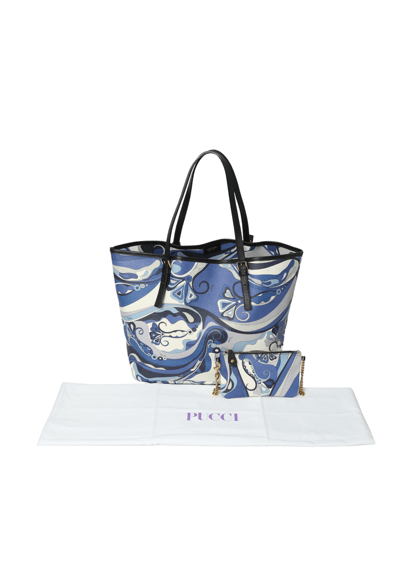 PRINTED TOTE WITH POUCH