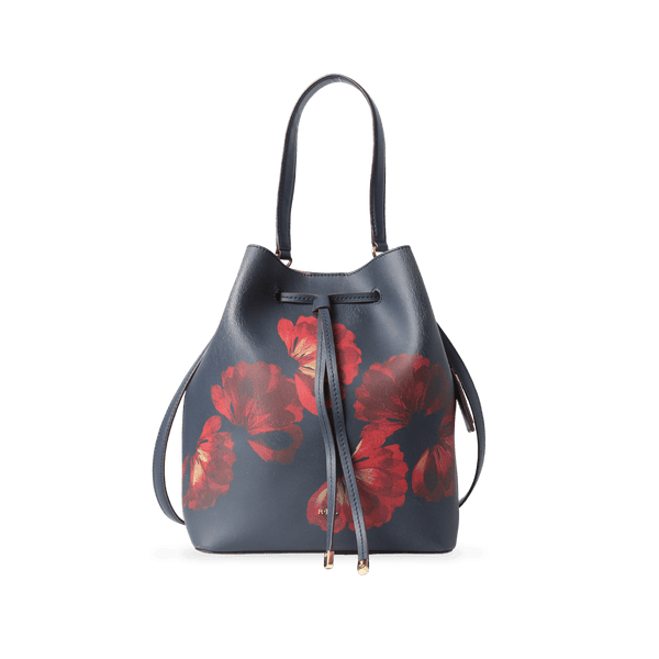 Lauren ralph lauren mini new arrivals leather drawstring bucket bag