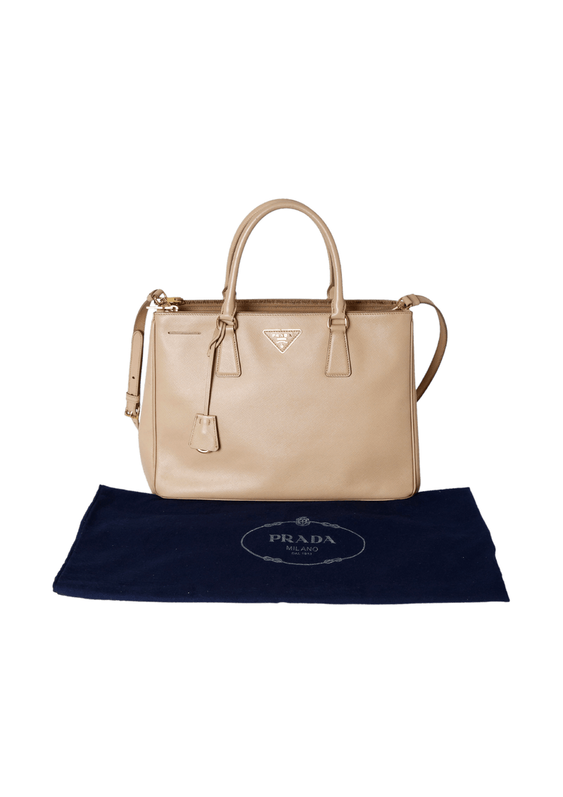 SAFFIANO LUX DOUBLE ZIP GALLERIA SATCHEL