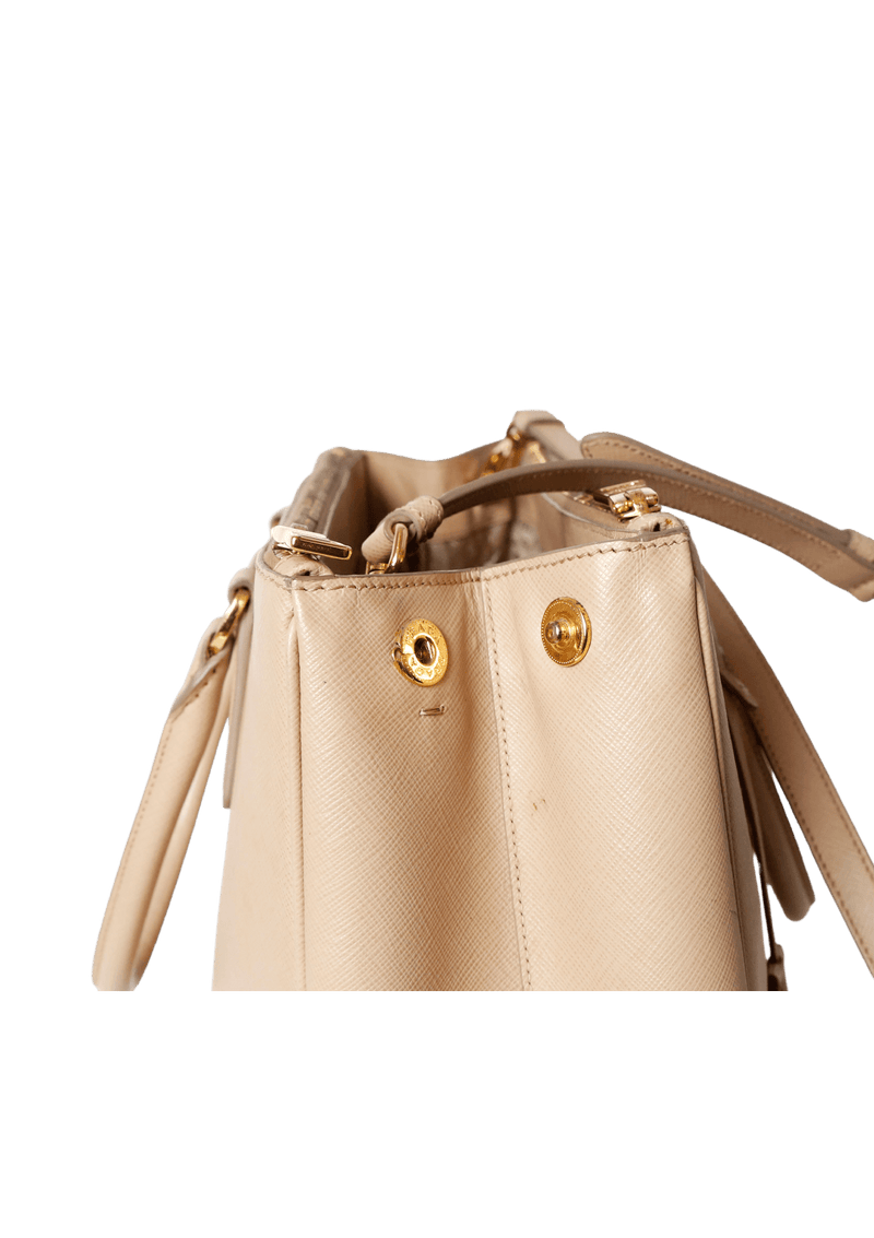 SAFFIANO LUX DOUBLE ZIP GALLERIA SATCHEL