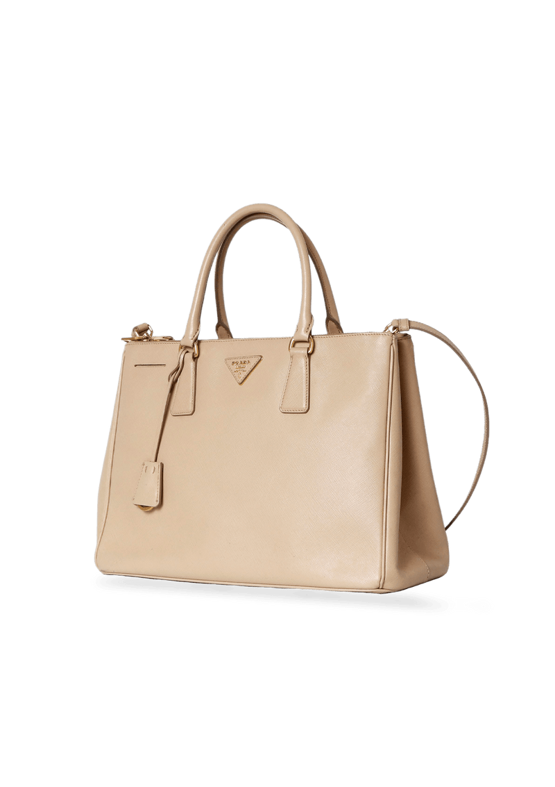 SAFFIANO LUX DOUBLE ZIP GALLERIA SATCHEL