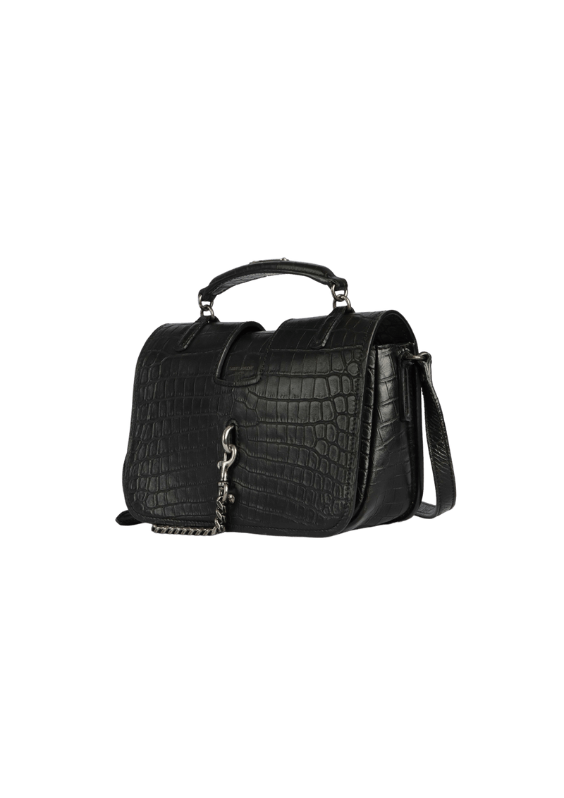 CHARLOTTE CROCODILE EMBOSSED BAG