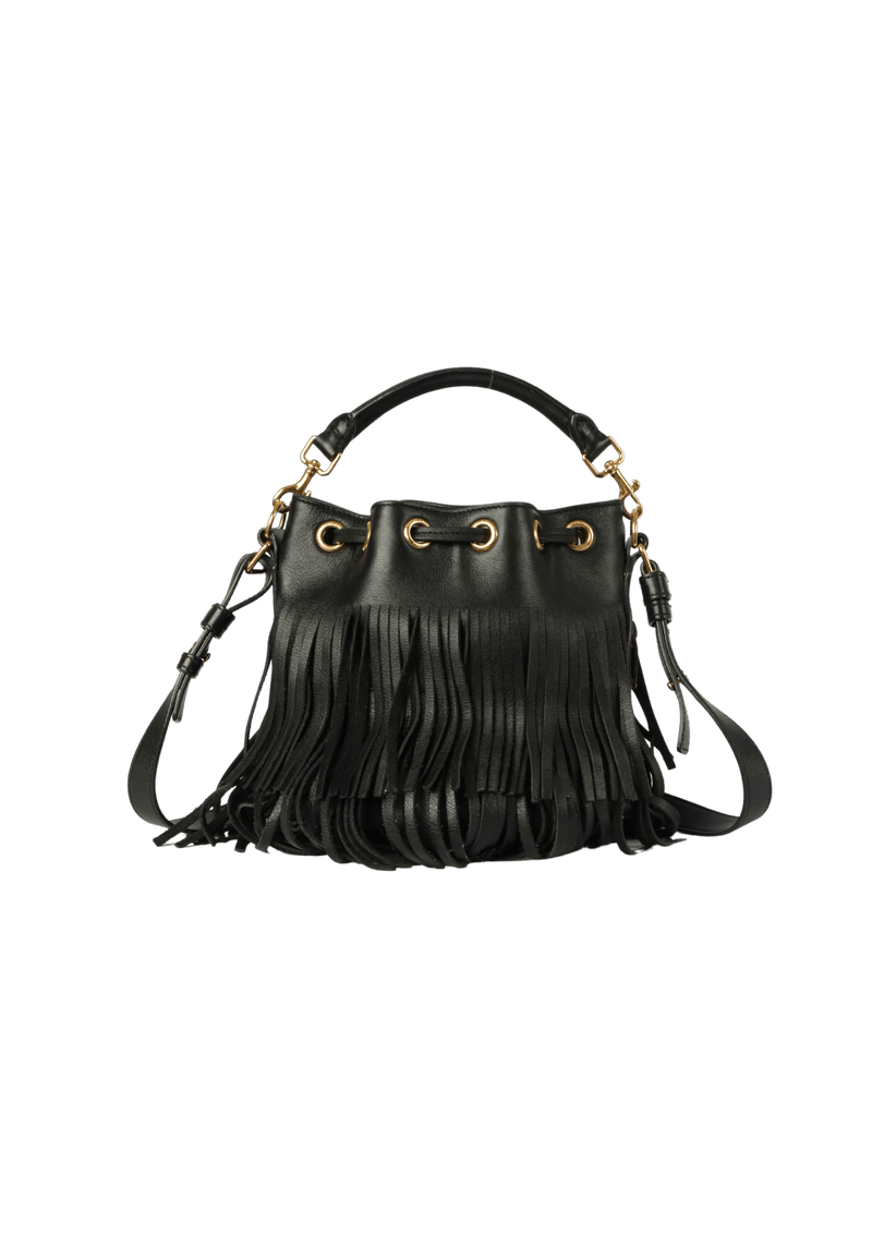 EMMANUELLE FRINGE BUCKET BAG