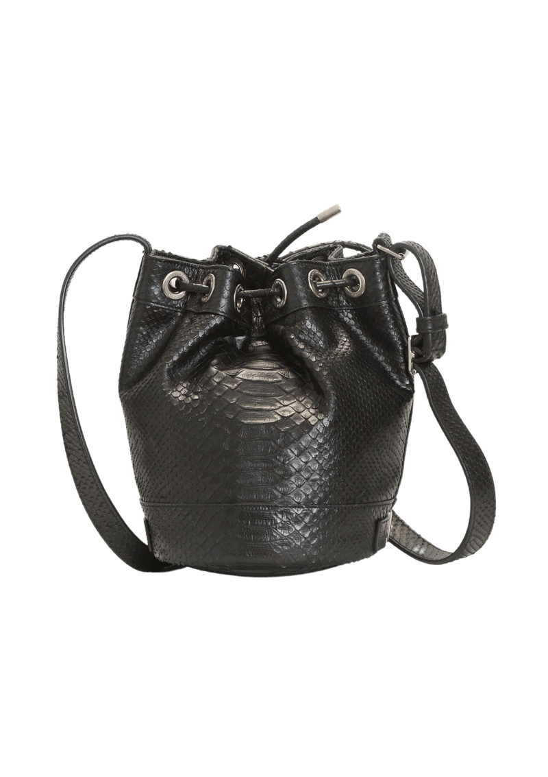 SMALL PYTHON RIDER BUCKET BAG