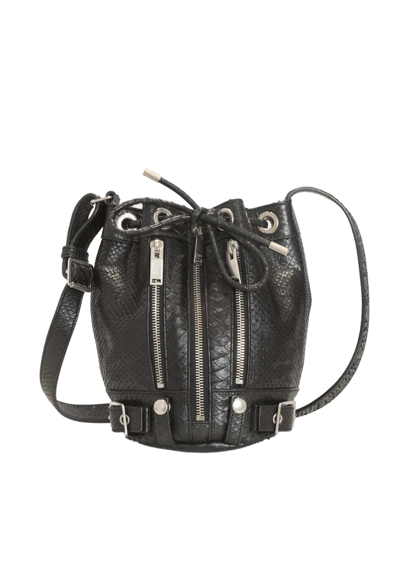 SMALL PYTHON RIDER BUCKET BAG