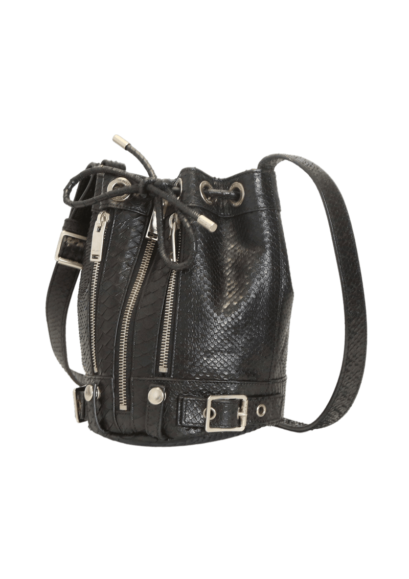 SMALL PYTHON RIDER BUCKET BAG