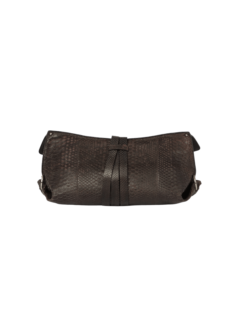 LEATHER GANCINI CLUTCH