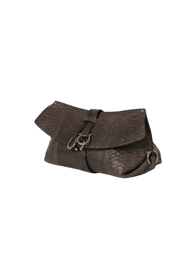 LEATHER GANCINI CLUTCH