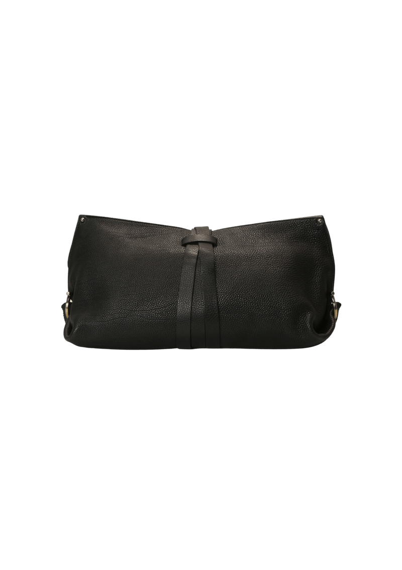 LEATHER GANCINI CLUTCH