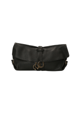 LEATHER GANCINI CLUTCH