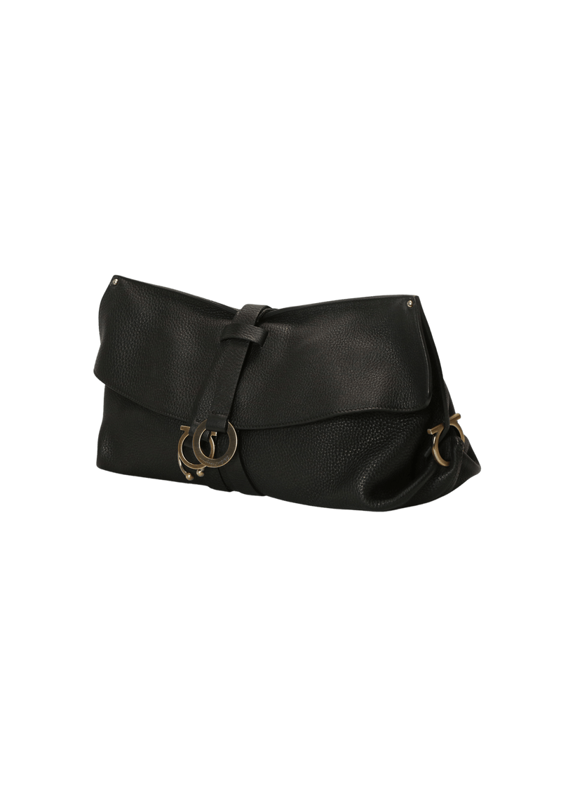 LEATHER GANCINI CLUTCH