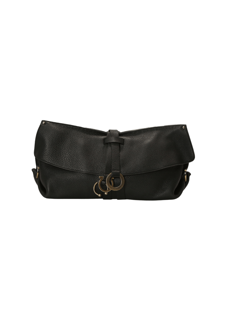 LEATHER GANCINI CLUTCH