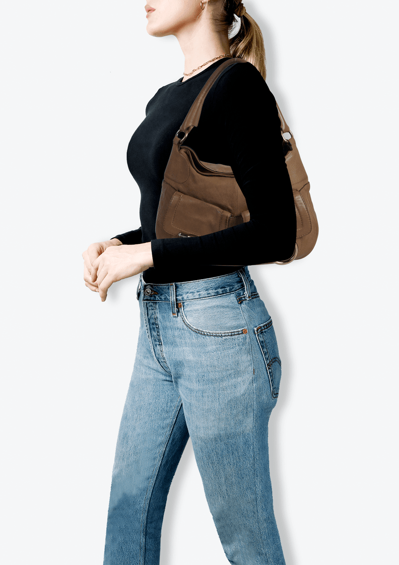 LEATHER HOBO BAG