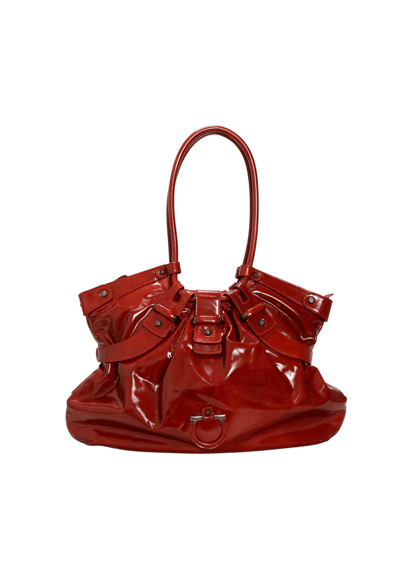 PATENT LEATHER SHOULDER BAG