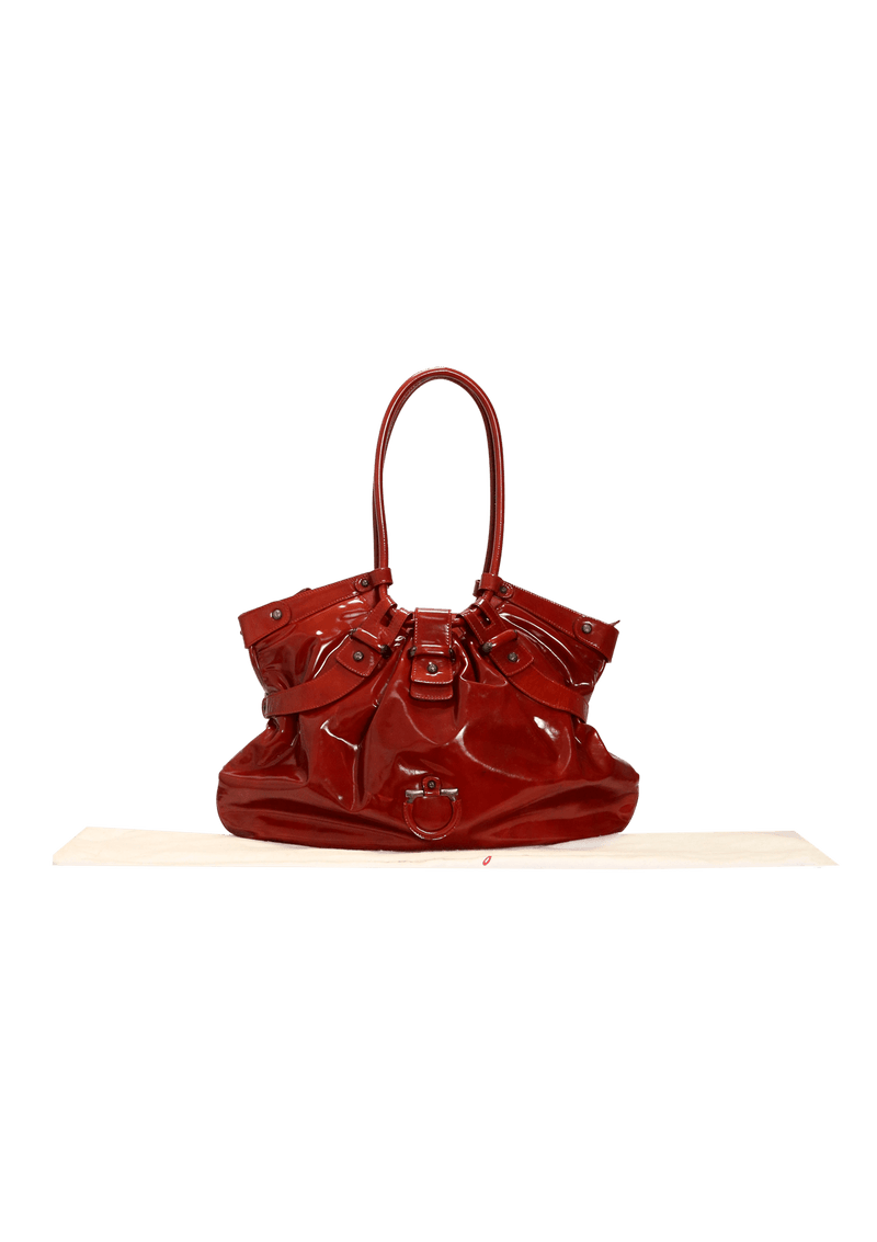 PATENT LEATHER SHOULDER BAG