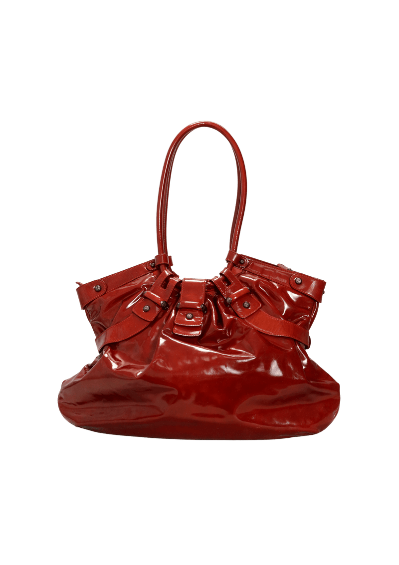 PATENT LEATHER SHOULDER BAG