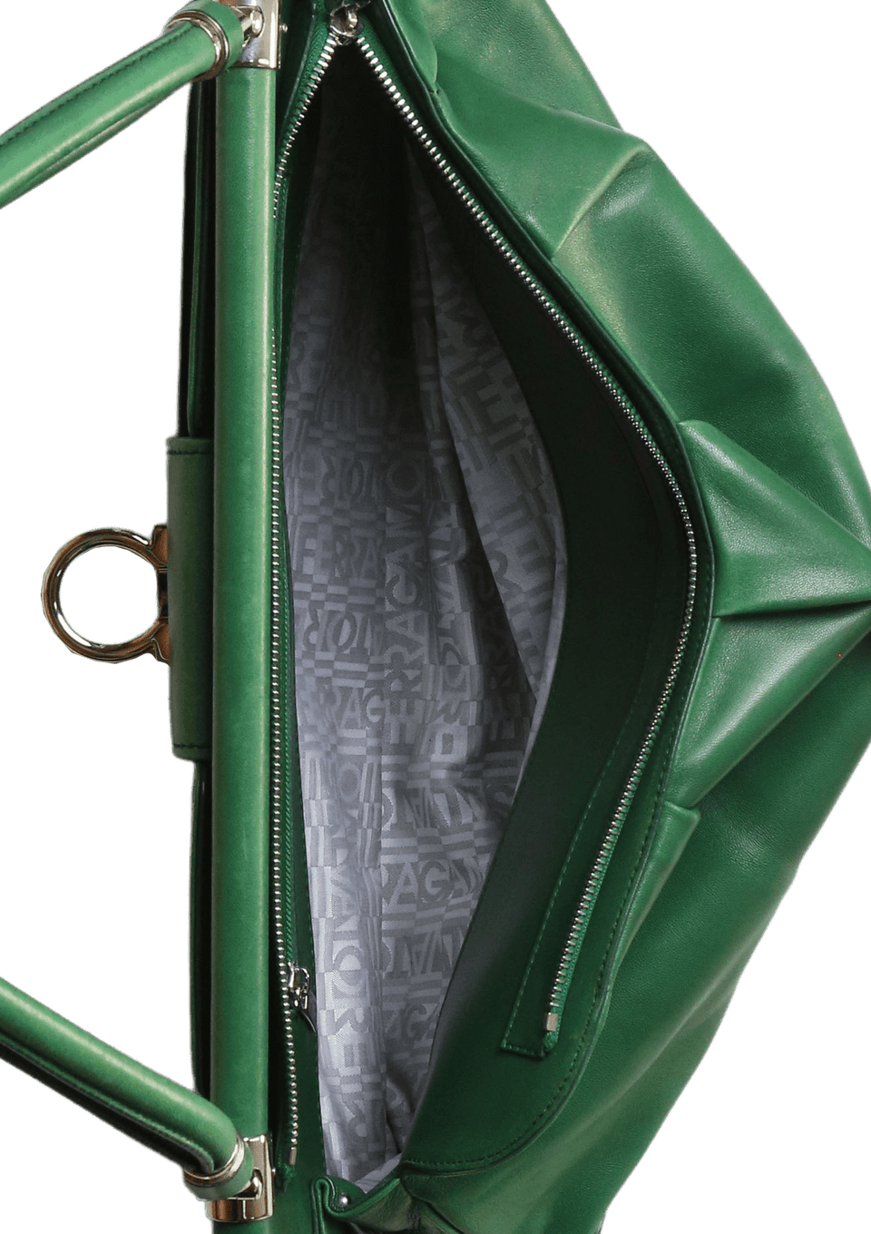 BOLSA SALVATORE FERRAGAMO VINTAGE LEATHER BAG VERDE ORIGINAL – Gringa