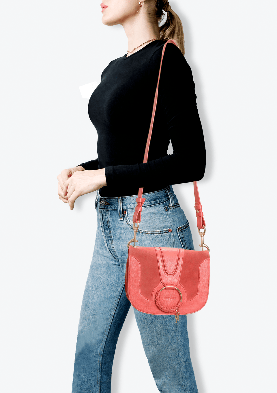 hana Hana Mini Faux Suede Tote Bag - Off White - JW PEI LATAM