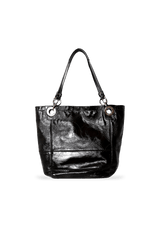 SIGNATURE PATENT LEATHER TOTE