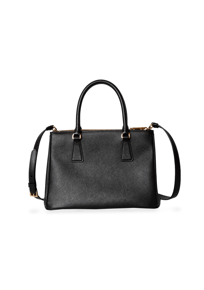 SMALL SAFFIANO LUX DOUBLE ZIP GALLERIA SATCHEL