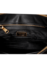 SMALL SAFFIANO LUX DOUBLE ZIP GALLERIA SATCHEL