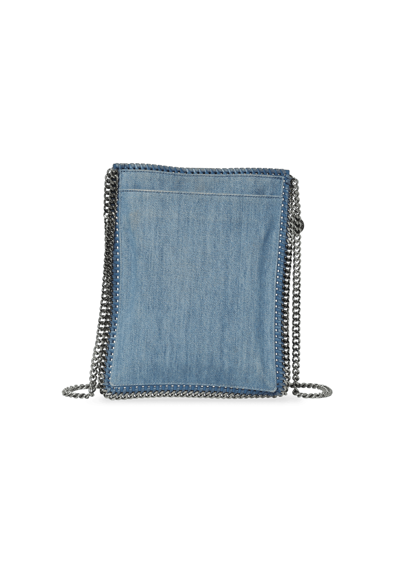 DENIM EMBROIDERED FALABELLA BAG