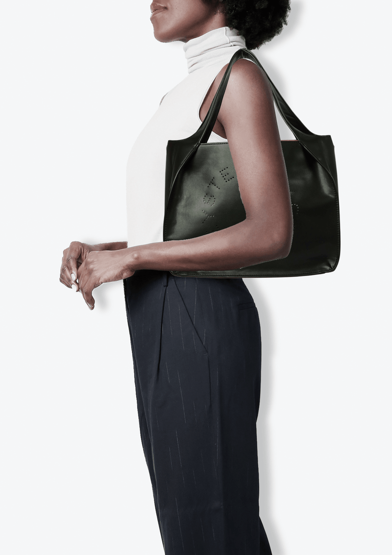 BOLSA STELLA MCCARTNEY ECO EAST WEST PERFORATED BAG PRETO ORIGINAL