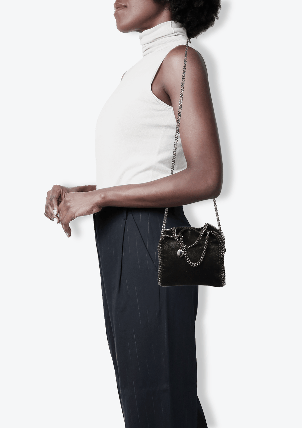 BOLSA STELLA MCCARTNEY FALABELLA TINY TOTE BAG PRETO ORIGINAL – Gringa