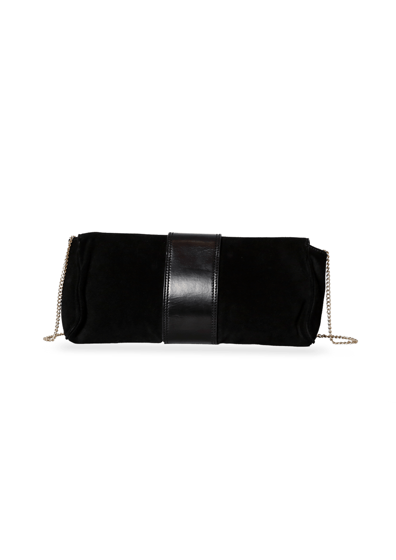 SUEDE CHAIN CLUTCH