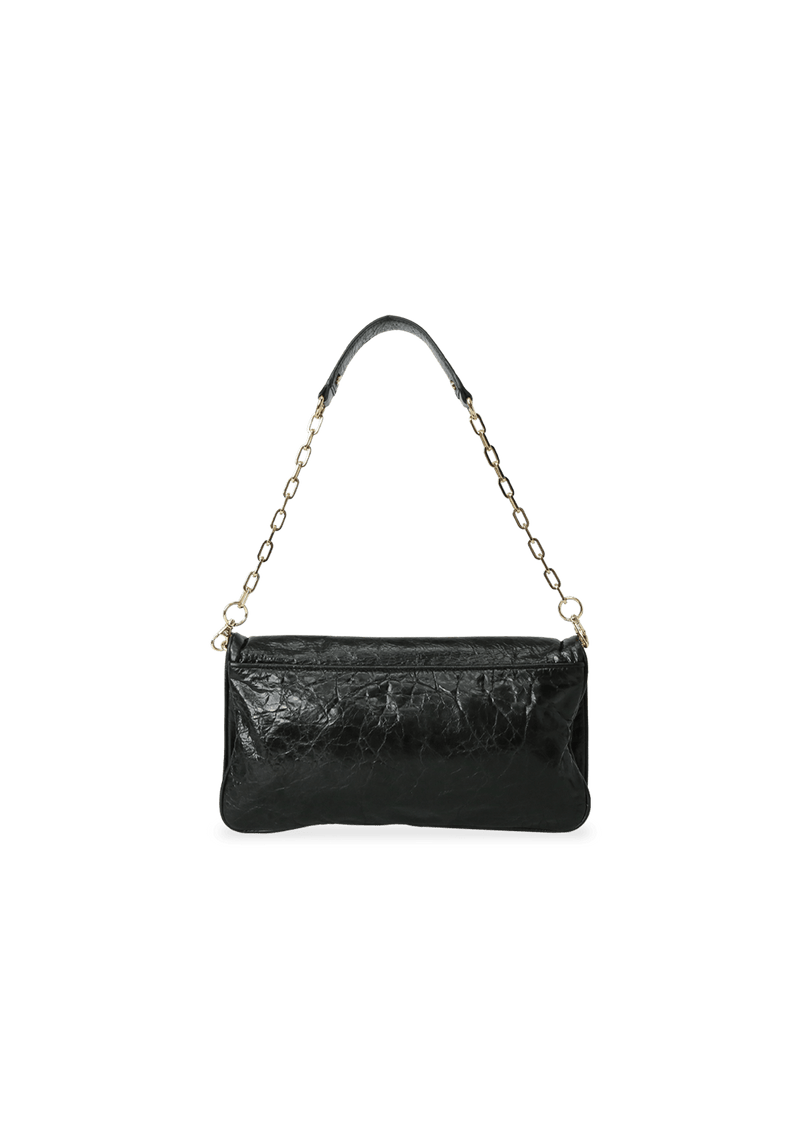 CHAIN LEATHER FLAP BAG