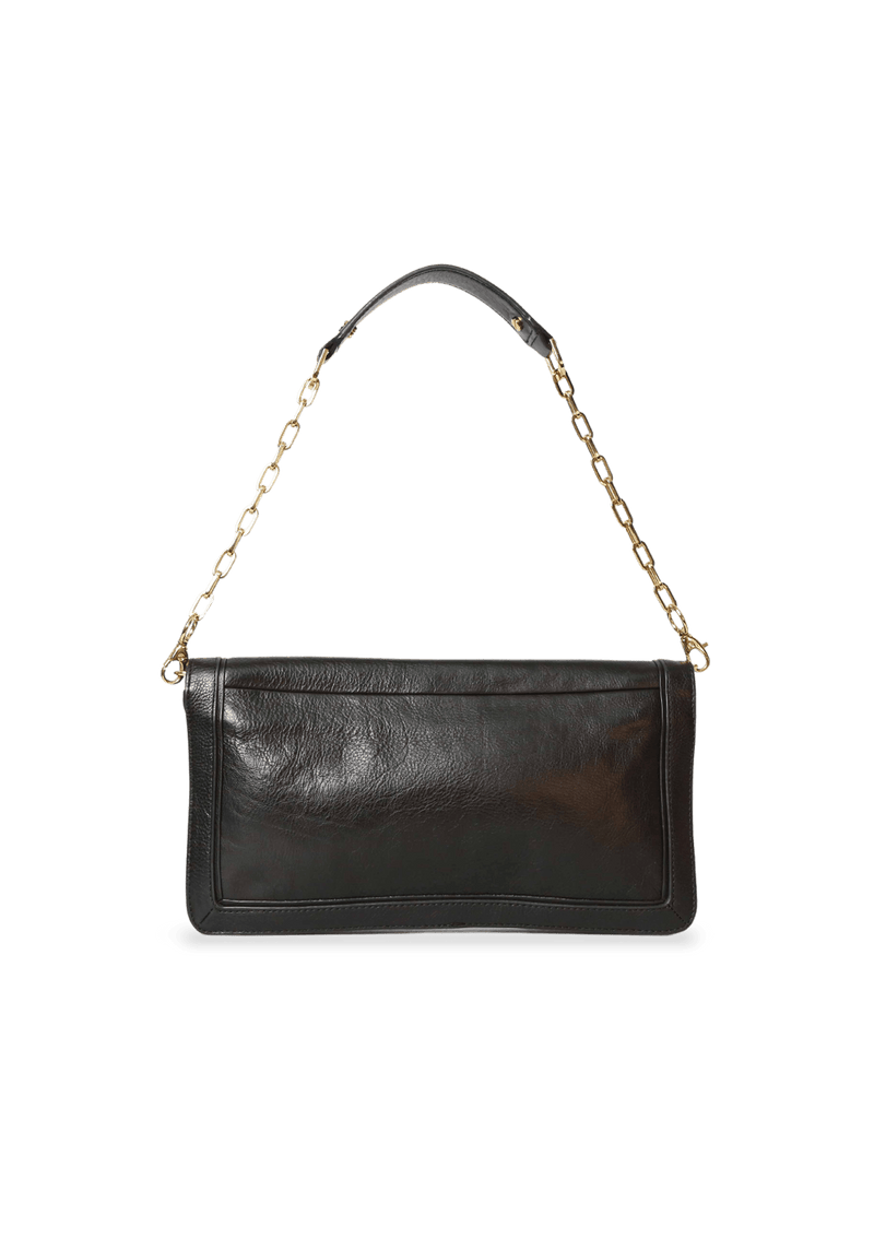 CHAIN LEATHER FLAP BAG