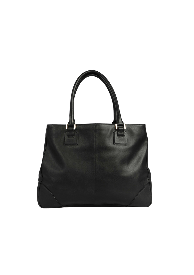 LEATHER LOGO TOTE