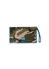 CANVAS CAMOUFLAGE ROCKSTUD CLUTCH