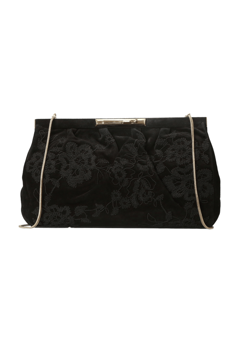 EMBROIDERED CHAIN CLUTCH